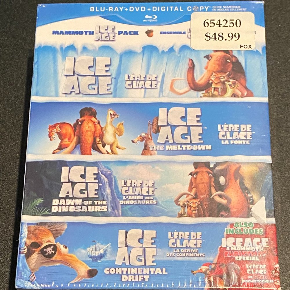 ICE AGE Pack - Blu Ray - DVD - French & English version - *BRAND NEW SEALED*